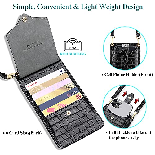 Image of Peacocktion Small Crossbody Cell Phone Purse for Women, Lightweight Mini Small Crossbody Bags for Women with Card Slots