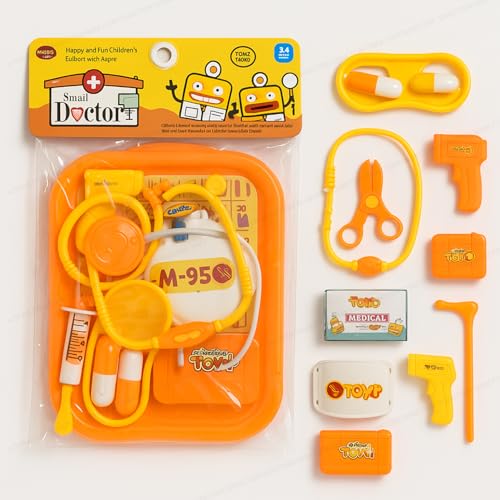 Image of SHAKTISM Doctor Play Set for Kids, 13 Piece Medical Kit with Duck Theme, Pretend Play Toys for Boys and Girls 3+ Years, Multicolor