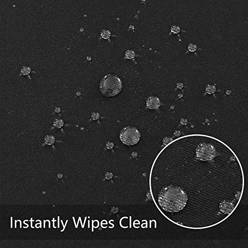 Image of Obstal Rectangle Table Cloth, Black, 60 x 102 Inch | Oil-Proof Spill-Proof Water Resistance Microfiber Tablecloth, Decorative Fabric Circular Table Cover for Outdoor /Indoor Use