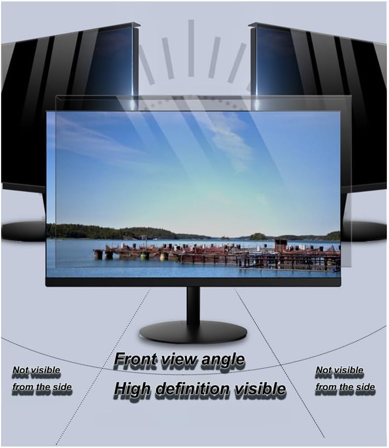 Hanging Privacy Screen Filter for 27.5 inch Desktop Computer Monitor, Glare Blue Light Blocking Screen Protector Cover, Anti-Peep Monitor Privacy Screen for 16:10 Widescreen PC ​Monitor