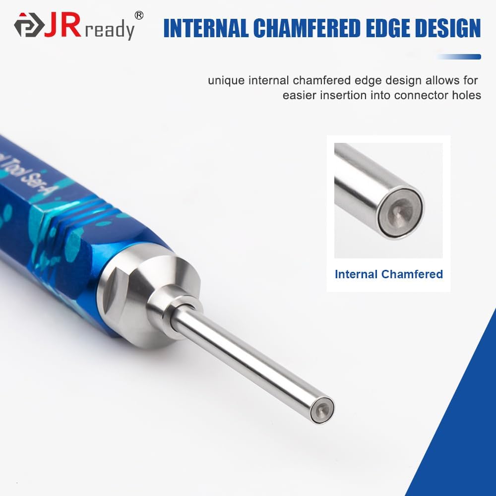 JRready ST5265 Molex Pin Extractor Tool for Molex .062" & .093” Pin and Socket Connectors, 2PCS Tube Type Ejector Rod Insertion Tools