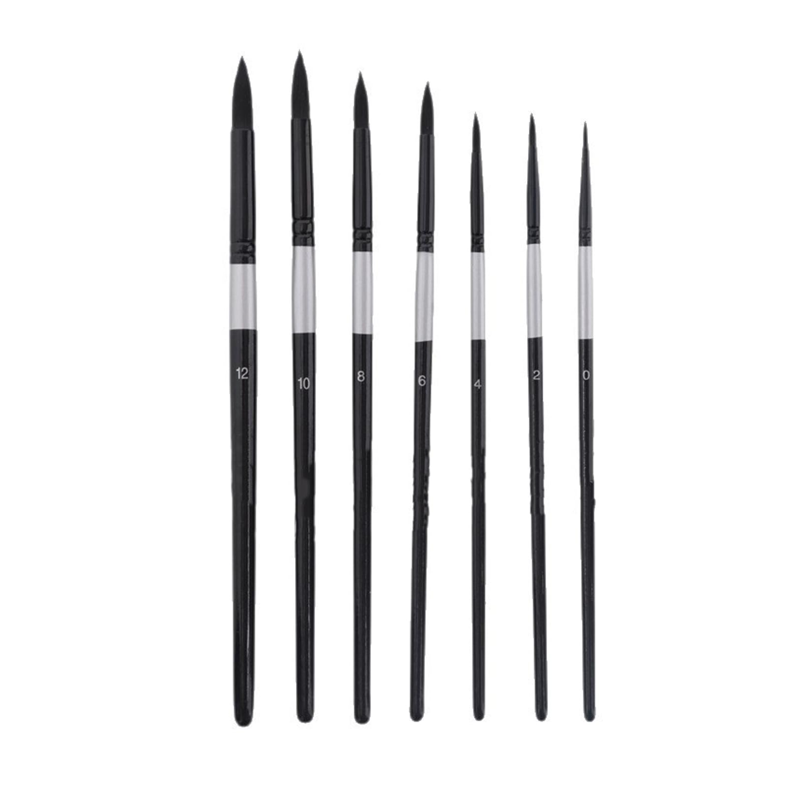 7Pcs Wooden Handle Liner Brush Soft Bristles Paint Brushes Artist Painting Tool for Sketching and Art Illustrations Round Tip Liner Brushes