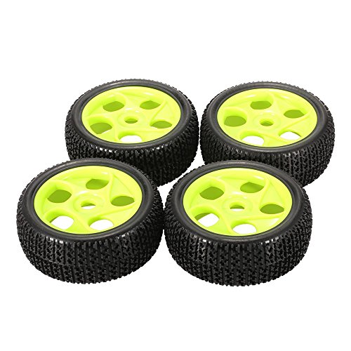 Raitron 4 piezas 112 mm neumáticos de goma 17 mm Hub Hex Rueda Llanta para 1/8 RC Crawler Buggy Off-Road Car Truck
