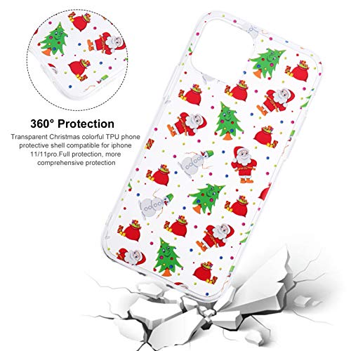 ULTECHNOVO Natal Telefone Shell Tpu Clear Xmas Tree Santa Cartoon Capa Protetora de Telefone CompatÃ