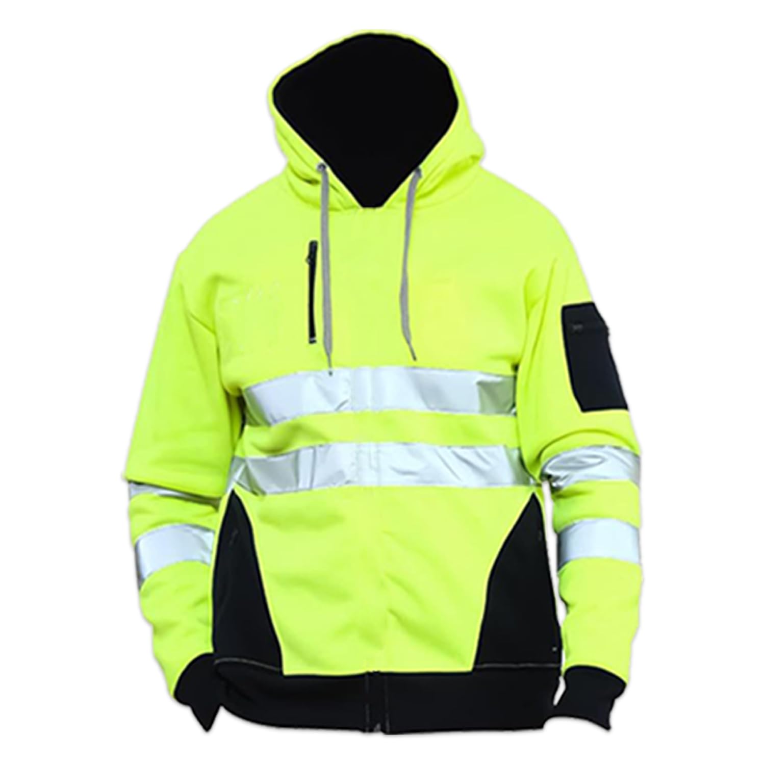 Sunshine Comforts High Vis Hoodie For Soft And Comfortable Hi Vis Jumper For Men, Industry Applications Hivis Reflective Jackets, Washable Sweatshirt Hi Visibility For Men
