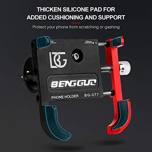 DECDEAL Suporte de telefone móvel para bicicleta em liga de alumínio com rotação de 360 ° ajustável