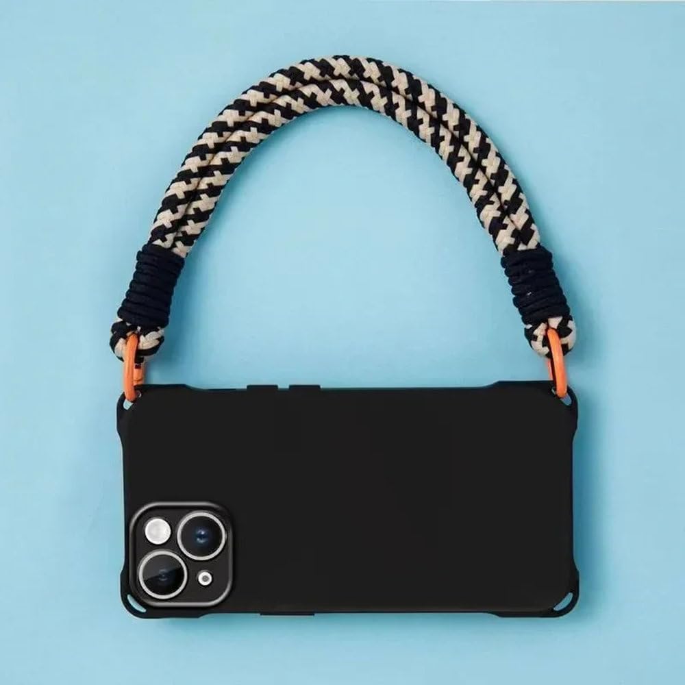Naszyjnik Crossbody Sznurek Smycz Etui na Telefon iPhone 15 14 13 12 11 Pro Max 15 Plus XR X XS Miękka Okładka, Fioletowa, Do iPhone'a 12 Pro