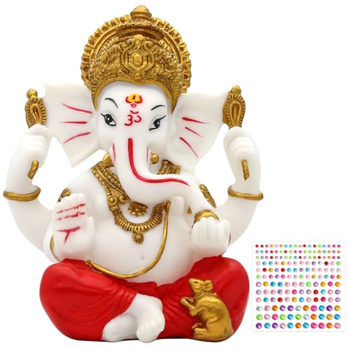 Estatua de Lord Ganesha de 5.6 pulgadas en Polystone miniatura 1