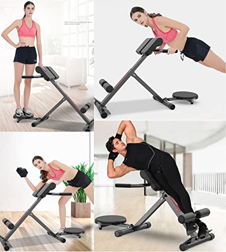 Banco Silla Romana, Máquina De Extensión De Espalda Banco De Extensión De Espalda Ajustable para Gimnasio En Casa, Equipo De Entrenamiento Dominante