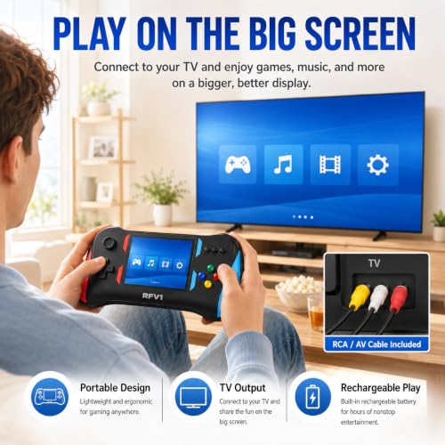Image of Super X7M Game Box Handheld Retro Gaming Console with 500 Built-in Classic Games, 3.5 Inch Colour Screen, Rechargeable Battery, TV Output, Portable Video Game Player for Kids & Adults