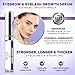 Lush Brow Eyebrow & Eyelash Rapid Growth Serum with Growth Peptides, Dermatologist Developed Eyelash Serum to Grow Lashes, Brow & Lash Enhancing Serum to Grow Fuller Eyelashes & Eyebrows, .16 oz/5ml