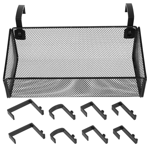 ANDRESLAD Panier Suspendu en Métal Étagère de Chevet et Support pour Téléphone, pour Dortoirs, Bureaux et Chambres Lits à Barrières