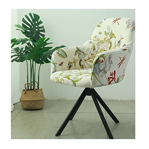 Housse de chaise extensible avec accoudoir lavable en lot de 4 - 2