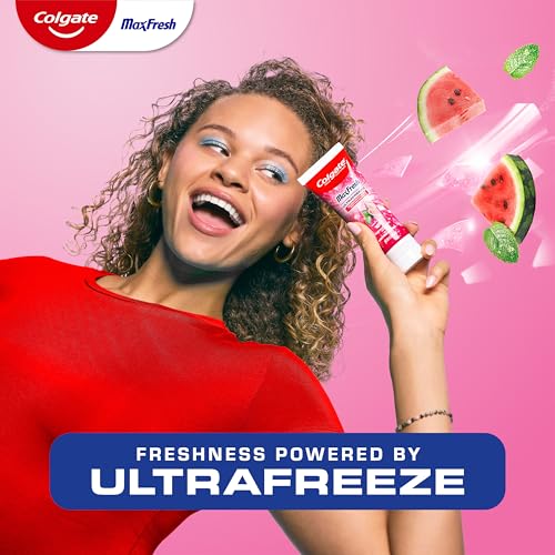 Colgate MaxFresh Fluoride Toothpaste, Watermelon Blast, 3 Pack, 4.5 oz