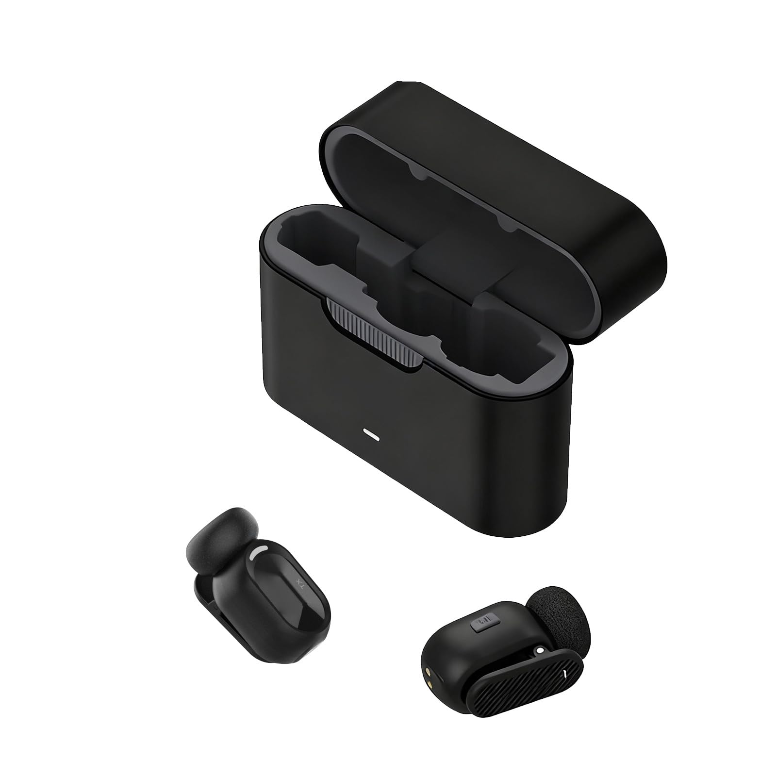 Goshyda Microfono Lavalier Wireless con Riduzione del Rumore AI, Microfono Ad Alta fedeltà da Bavero 48kHz/24-bit per Streaming Live di Vlog, Kit Portatile SNR da 68 DB con Doppia Registrazione,