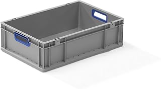 Recipiente euronorma para cargas pesadas, capacidad 34 l, UE 5 unid., color del asa azul.