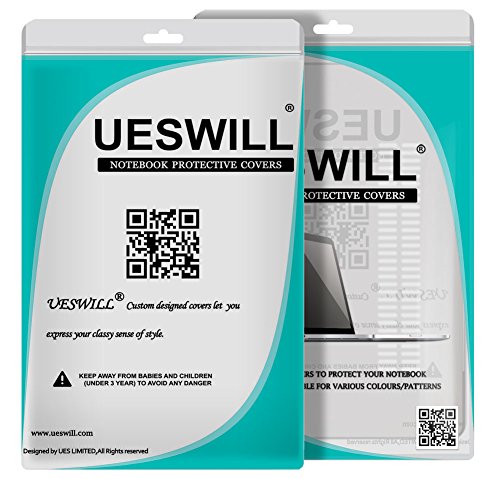 Ueswill Compatible With 3 In 1 Glossy Crystal Hard Case For Macbook Pro (Retina, 13 Inch, Late 2012/2013/2014/Early 2015), Model A1502/A1425 + Keyboard Cover And Screen Protector, Transparent #TOP7