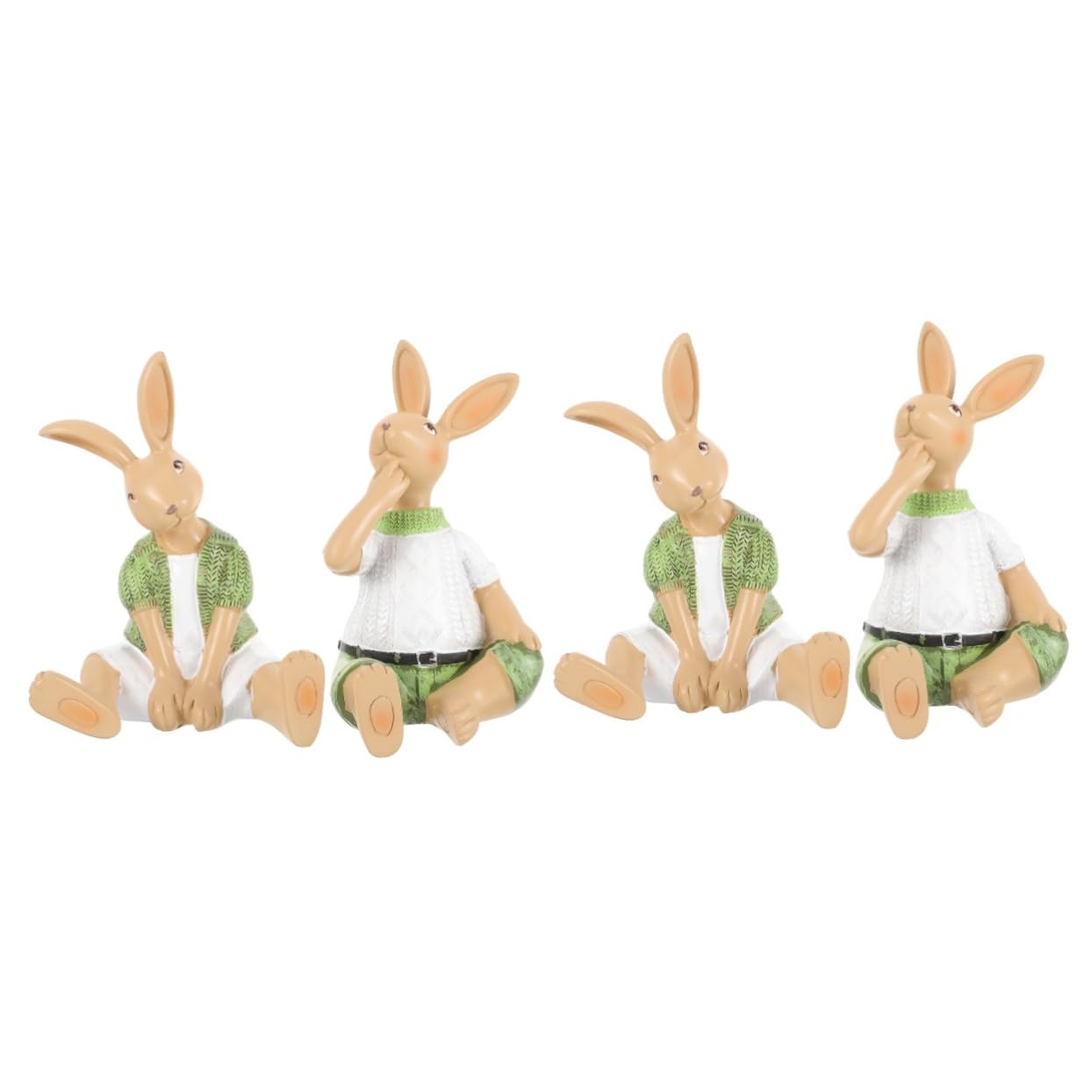 Figurines de lapin d'extérieur au design soigné et finitions aspect naturel