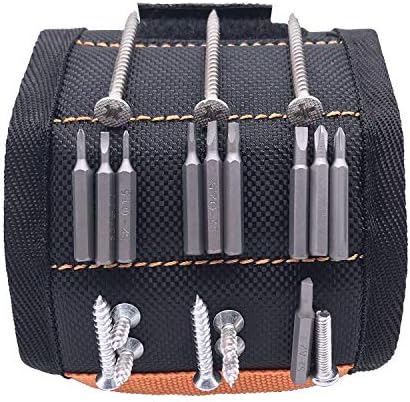 Magnetic Wristband, DIY Tool Gift for Father Tool Belt with 15 Powerful Magnets for Holding Tools, Nails, Drill Bits, Gadgets, Gift for Men, Fathers Day Gift