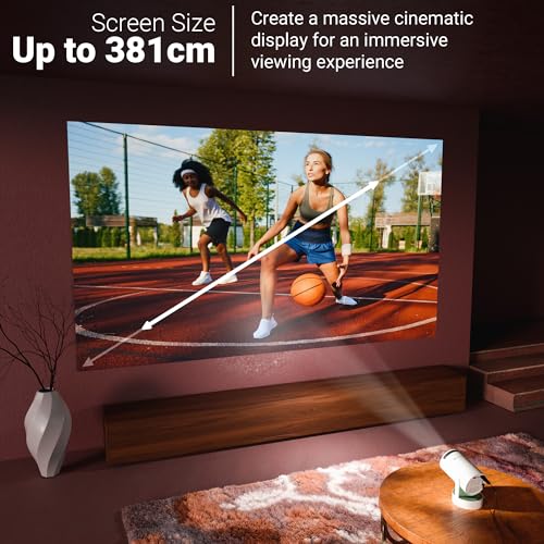 Image of Zebronics Rechargeable Smart Projector, 4K Support, Built-in Battery Upto 3hr, 4000 Lumens, 381cm Screen, Dual Band Wi-Fi, 720p Playback, Bt v5.4, App Support, Built-in Speaker (Pixa Play 76B)