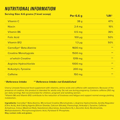 C4 Original Beta Alanine Sports Nutrition Bulk Pre Workout Powder for Men & Women | Best Pre-Workout Energy Drink Supplements | Creatine Monohydrate | Cherry Limeade | 30 Servings - Image 5