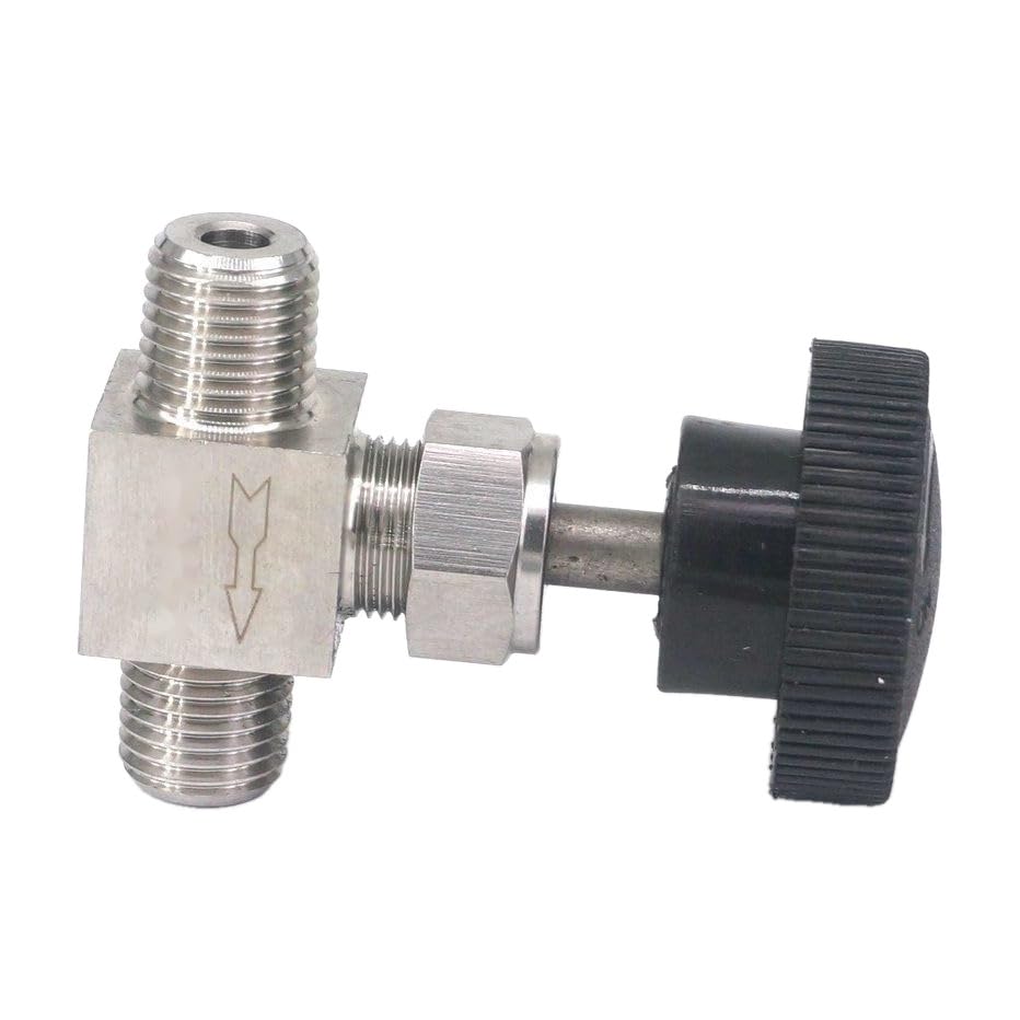 1/4" NPT Male Needle Valve SS 304 Stainless Steel Flow Control Shut Off Needle Valve
