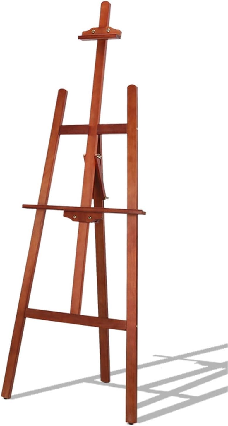 Składana sztaluga, drewniana regulowana sztaluga ze statywem, przenośna sztaluga malarska, drewniana sztaluga artystyczna, dla malarzy, studentów(D-150CM)