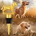 LKKCHER Golden Retriever Weinflaschenverschluss, Golden Retriever Geschenke, Geschenk für Hundebesitzer, Geburtstagsgeschenk Weingeschenke Weihnachten Geschenke für Männer Frauen Papa, Gold