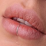 Silver Fake Lip Ring in 925 Sterling Silver - No Piercing Needed-lip cuff, faux lip ring, fake...