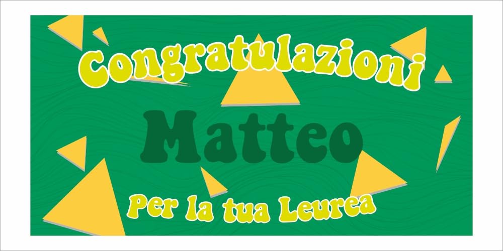 M-Italy STRISCIONE FONDALE LAUREA - LAUREA mod3 - STRISCIONE PERSONALIZZATO IN CARTA O IN BANNER PVC ANCHE DA ESTERNO GARANZIA 5 ANNI (Banner, 200x200 cm)