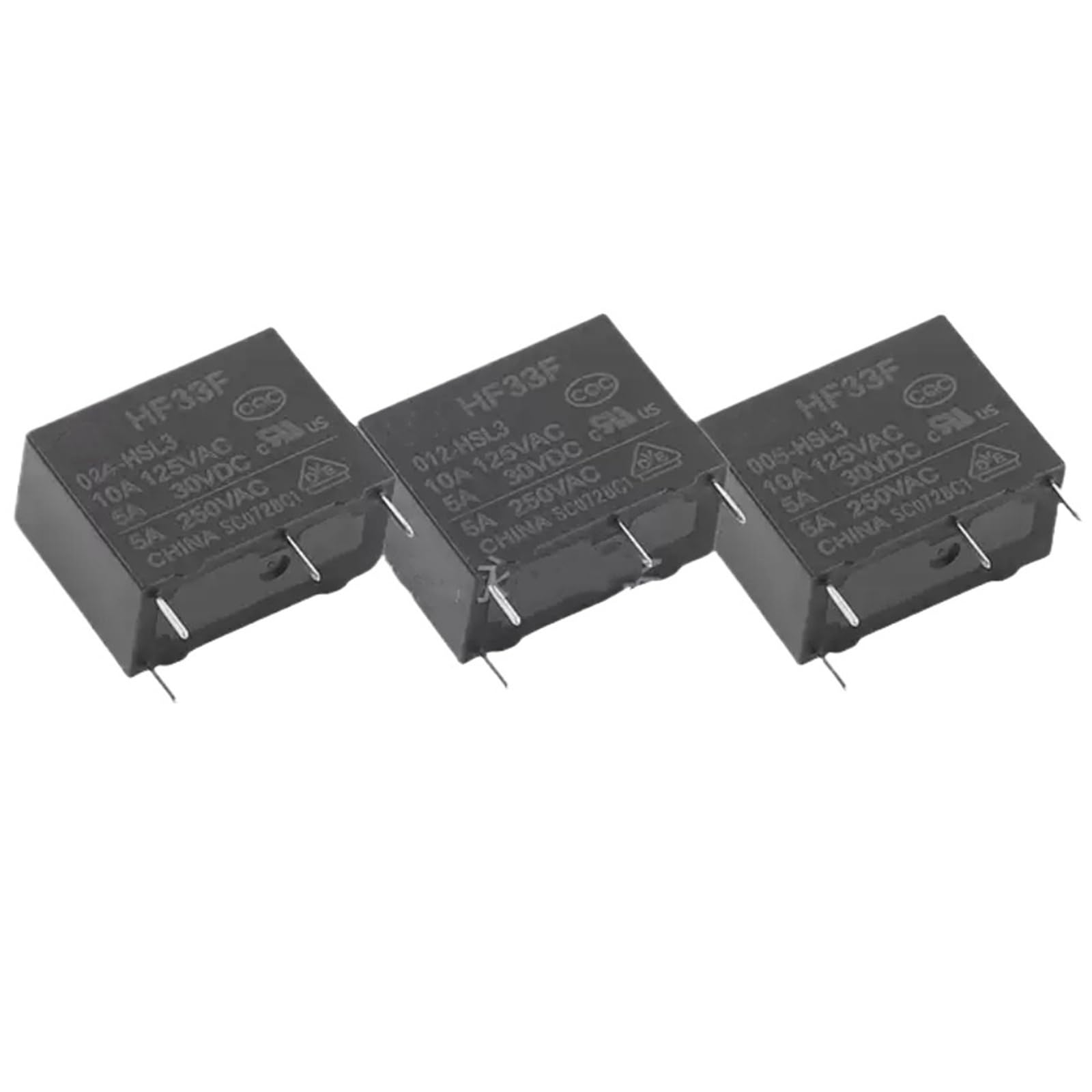 Relais HF33F-012-HSL3 12VDC micro relais de puissance 5A DIP4 pour circuit imprimé lot de 10