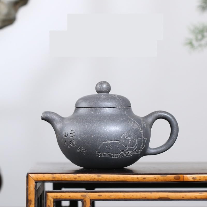 Wielofunkcyjny ceramiczny czajniczek w stylu chińskim, klasyczny, fioletowy, gliniany dzbanek do herbaty, do biura, do domu, w stylu retro, zestaw do herbaty, odpowiedni do większości herbat, czajni