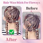 Hair Wax Stick, Slick Back Hair Brush, Wax Stick for Flyaways, Rat Tail Comb Edge Brush Styling Tool Set Accessories for Women Girls(Pink) - Image 2