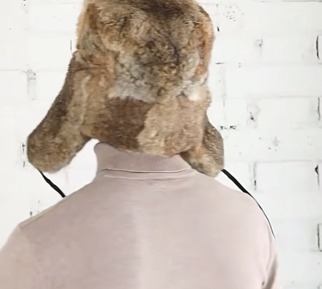 Amazon.com: Real Rabbit Fur Hat for Men Classic Russian Trapper