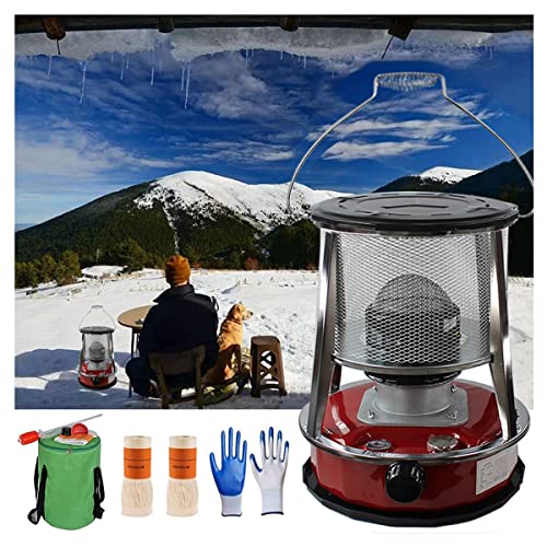 SEVEEZ Tragbare Petroleum Heizung 9000 BTU/H Innenbereich Petroleumofen Petroleum Heizung Einstellbare Feuerleistung Öl-Heizungen for Innenbereich Draußen, Camping, Zuhause Cover