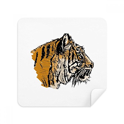 Chiffon écran téléphone tête de tigre tissu suède pour lunettes et tactile