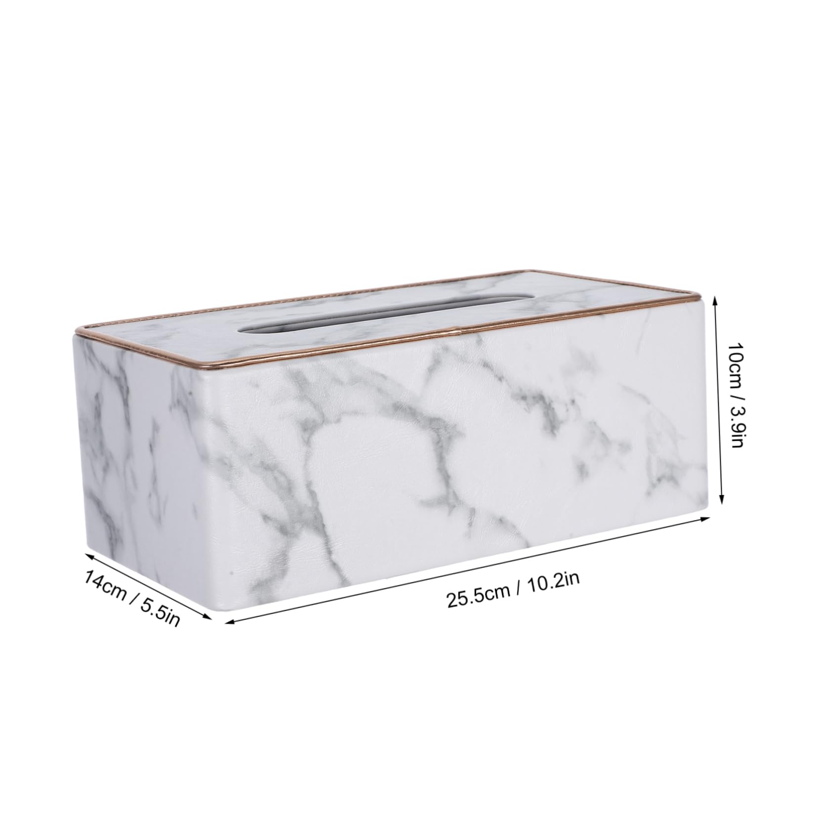 Ciieeo Marble Paper Box Desktop Tissue Organizer Easy Access Multi-Purpose for Home Office Dining