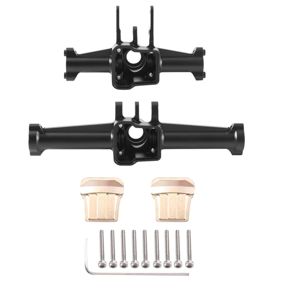 Boîtier d'essieu métal XZEIT anti-casse avec couvercle de diff pour crawler 1/18 rigide