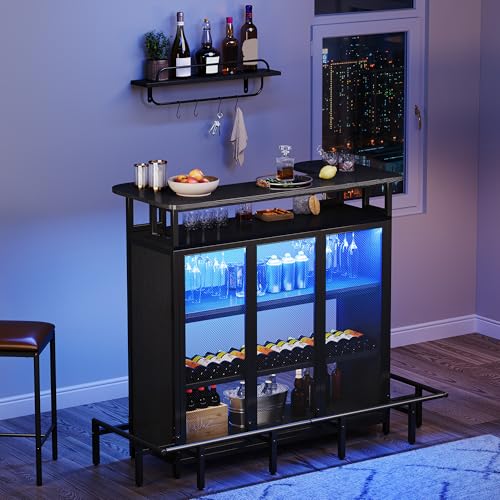 YITAHOME Mini Home Bar Unit for Living Room with Wall-Mounted