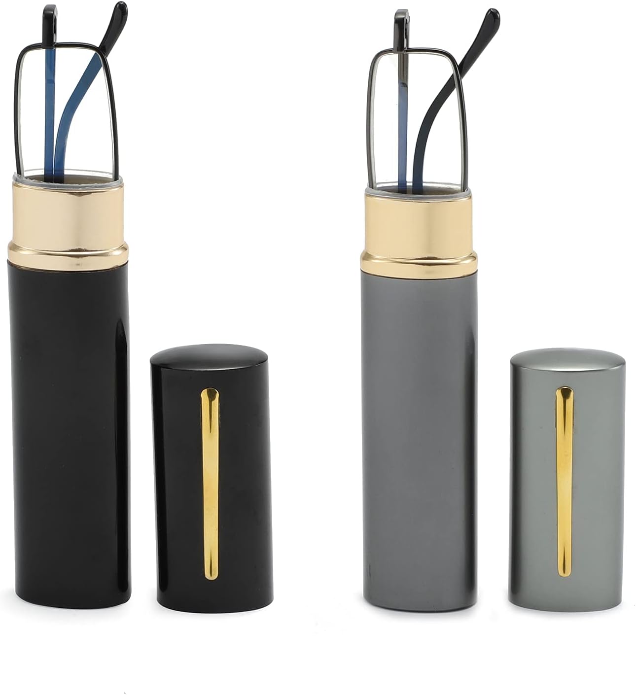 OWTXIS Blue Light Blocking Reading Glasses - Slim Pocket Readers with Pen Clip Case Mini Lightweight Readers