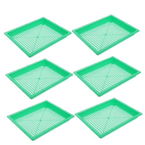 DOITOOL 6 Pezzi Vassoio per Germinazione Semi Piastre per Coltivazione Piante Starter Kit per Germogli per Serra Giardinaggio Domestico
