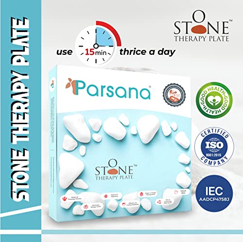 Image of Parsana Stone Therapy Plate, Acupressure Tool, Clinically Tested, Acupressure Mat for Feet Massager, Helps with - Muscles /Joint Pain, Flexibility, Hormonal Balance, Blood Circulation & Overall Health Management, Reflexology Acupressure Set - Pack of 1