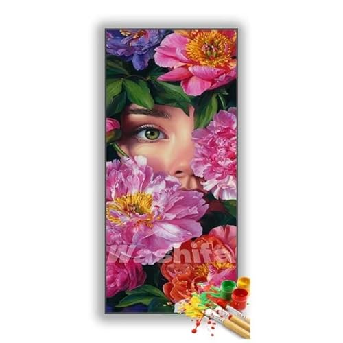 �������G �� �� �����h��G �L�b�g DIY ��l ���S�Ҍ��� �f�W�^�����G ��h�� �����L�b�g�ɂ��G�� Paint By Numbers �A�N�����y�C���g ���ʉ� �����Ńy�C���g �z�[�� �I�t�B�X���� �M�t�g 25x50 cm, �t���[���Ȃ�