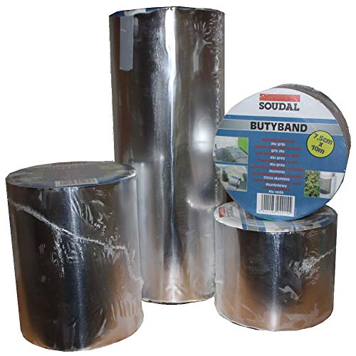 Preisvergleich Produktbild Soudal Butyband Dachreparatur Anschlussband Dichtband Gr. 100mm x 10m blei / graphit -> selbstklebend, wasserdicht