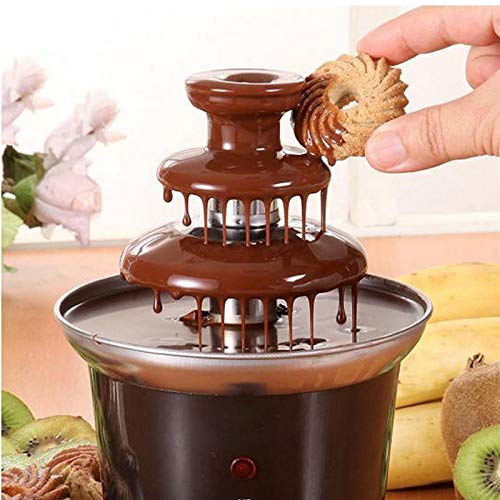 VALINK Mini 3 Tiers Chocolate Fondue Fountain Easy To Assemble Perfect For Nacho Cheese BBQ Sauce Ranch Liqueuers