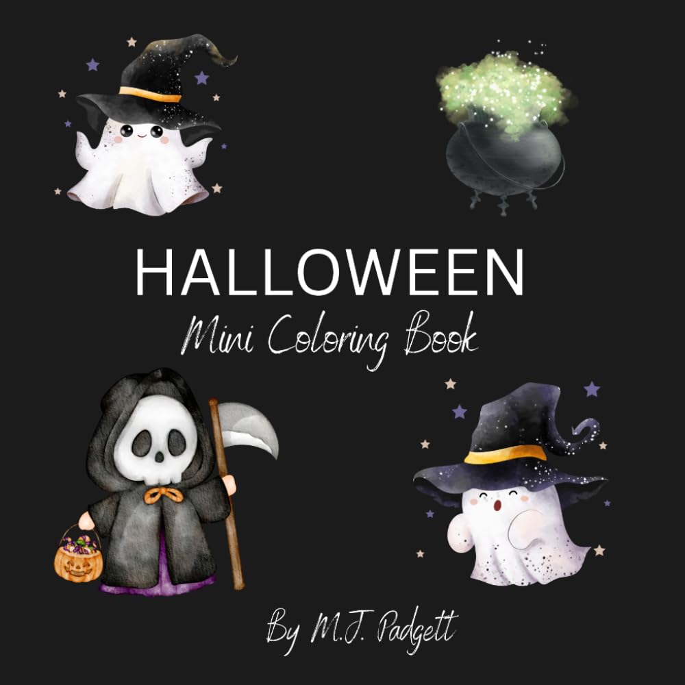 Cozy Halloween mini coloring book: Cozy coloring book