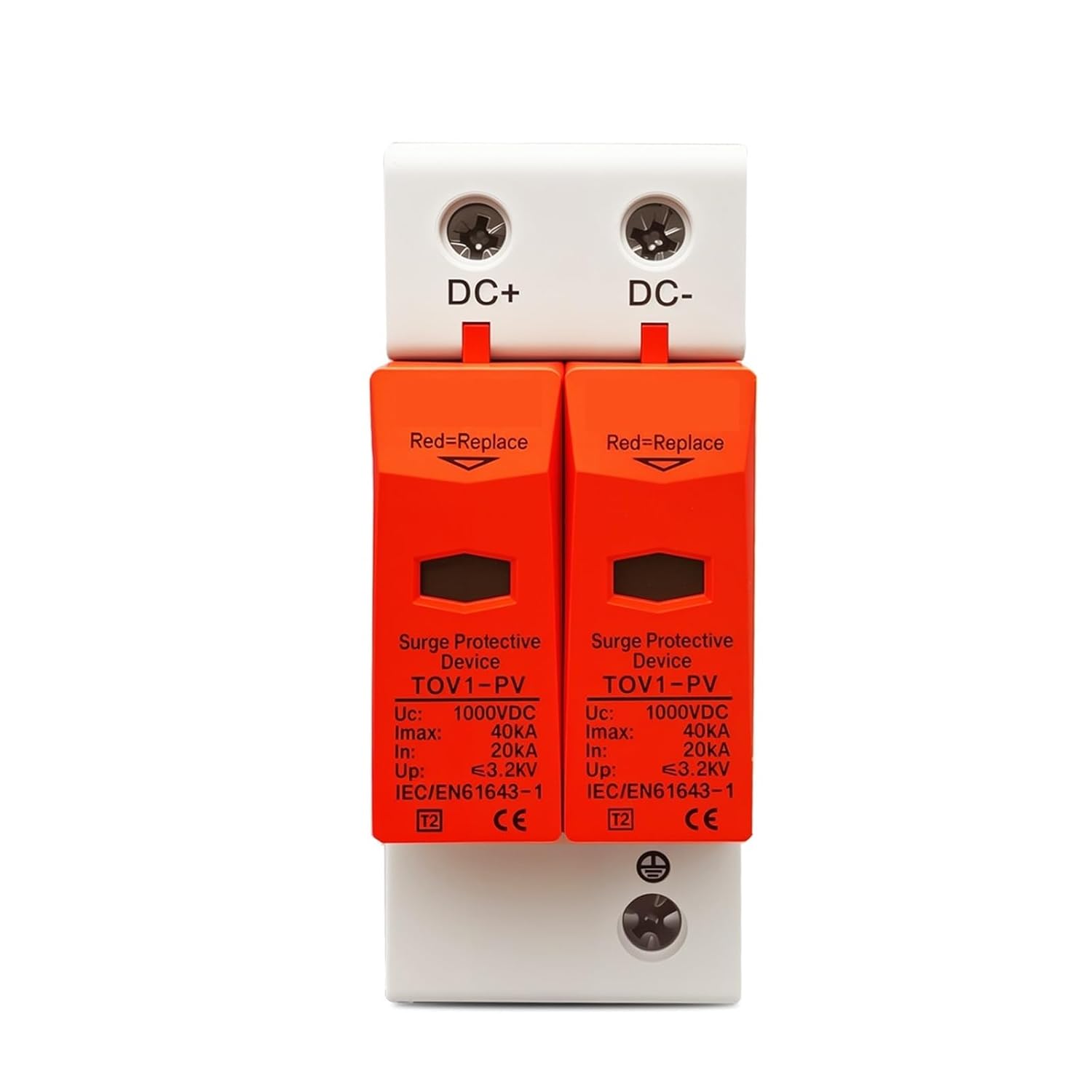 ElectronicSwitch 1pc SPD 2P DC 10-20KA 800V House Surge Protector Protective Low-Voltage Arrester Device