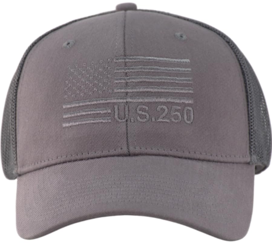 Image of American Flag Trucker Cap, Regular & XL-3XL, Big Head Snapback Patriotic Baseball Hat (Up to Size 8)