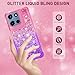 CAIYUNL for Moto G 5G 2025 Case with Screen Protector, Women Girls Glitter Bling Liquid Floating Cute Phone Case Slim TPU Soft Silicone Shockproof Protective Cover for Motorola G 5G 2025-Pink Purple