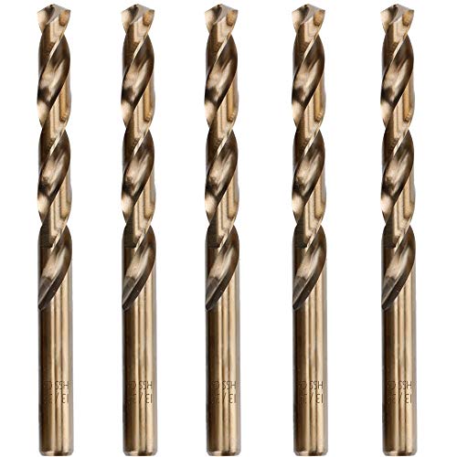 Hymnorq 13/32 Inch Diameter M35 Cobalt Steel Metalworking Twist Jobber Drill Bits 5Pc Pack cover